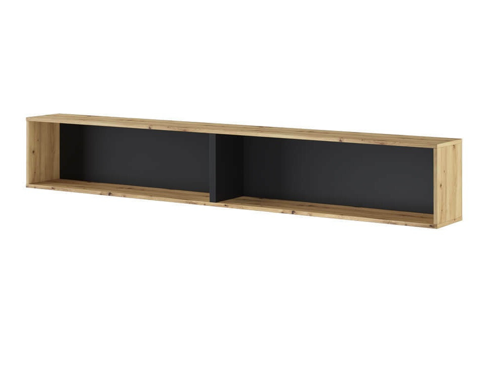 Estante de parede Concept Pro Lenart III (Carvalho Artisan + Preto)