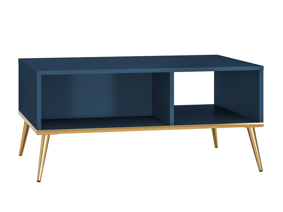 Mesa de centro Flonovu 106 (Azul escuro + Dourado)