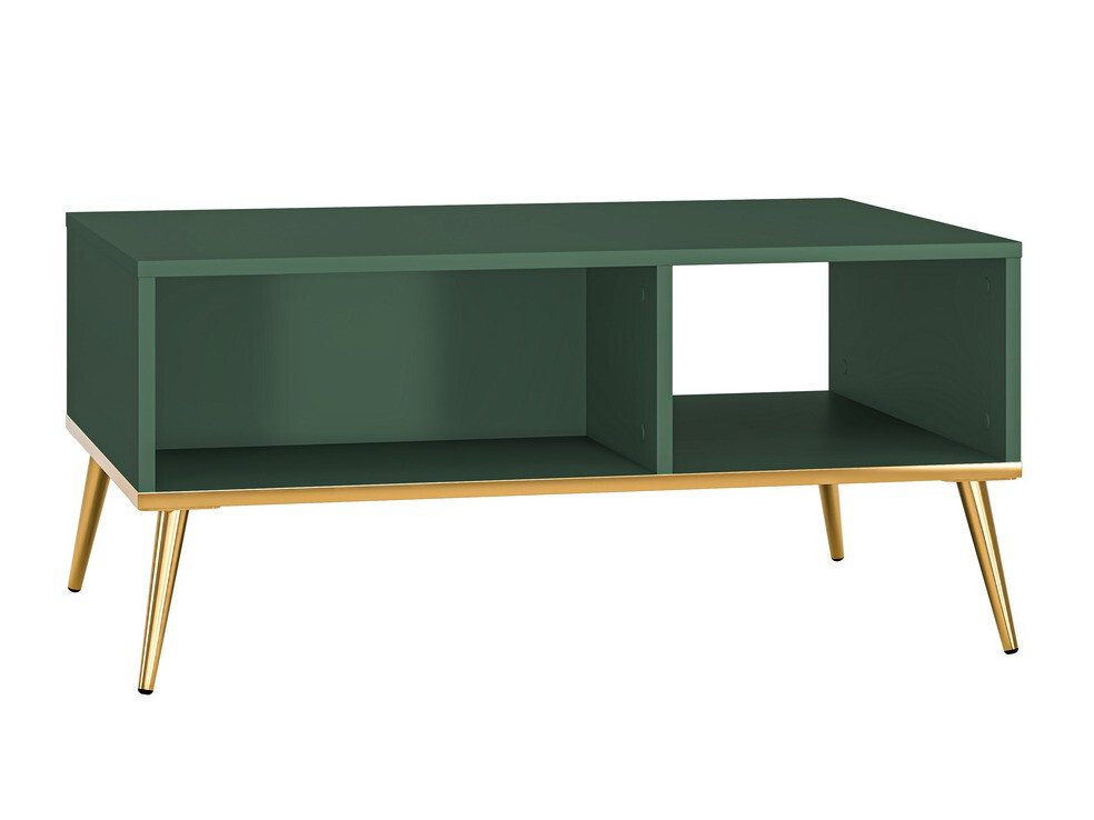 Mesa de centro Flonovu 106 (Verde escuro + Dourado)