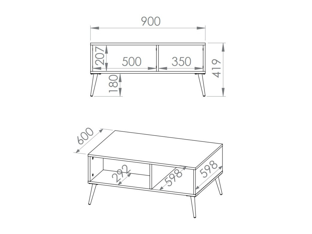 Mesa de centro Flonovu 106 (Verde escuro + Dourado)