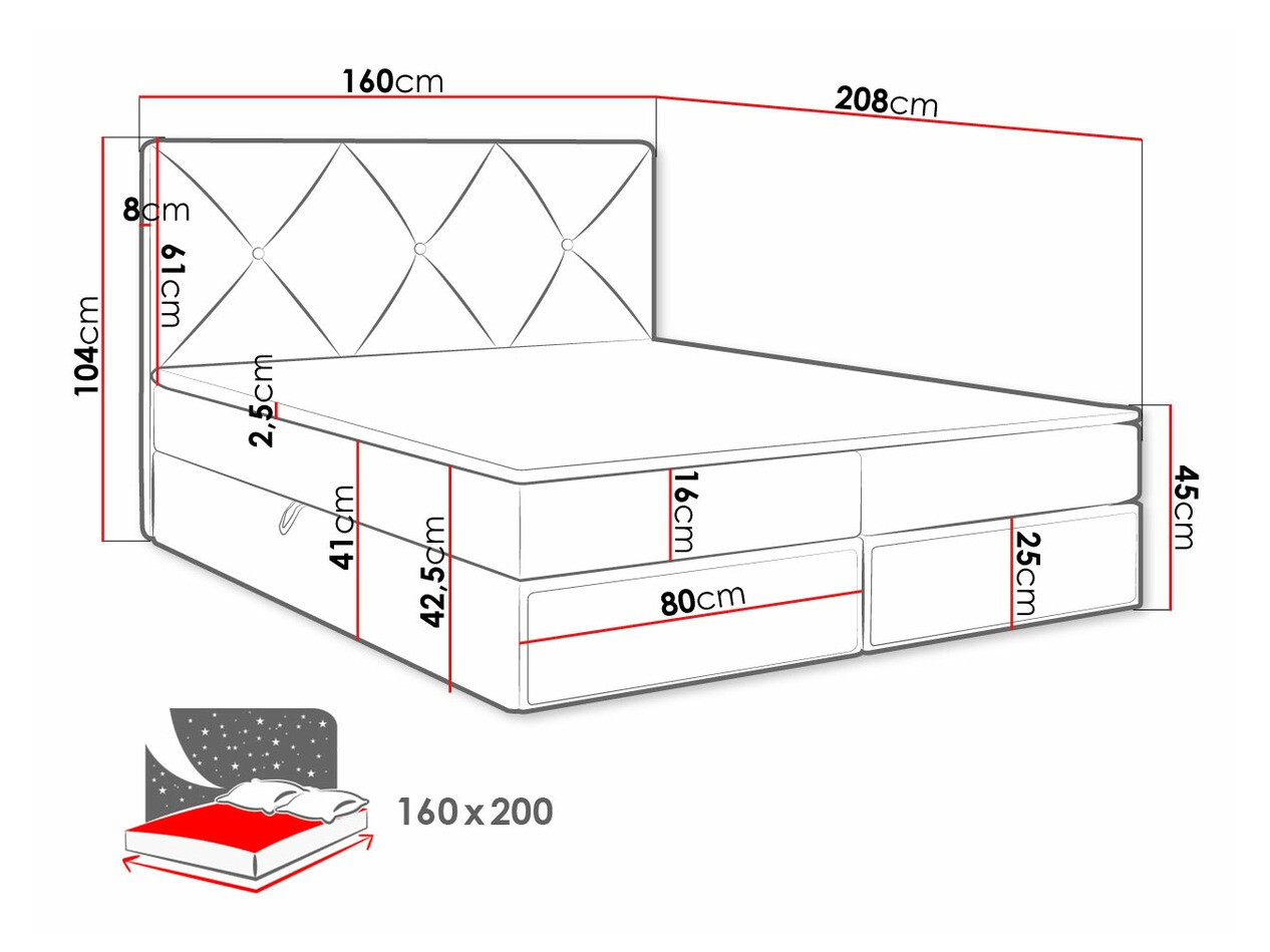 Cama continental Granbury 101 (Manila 14)