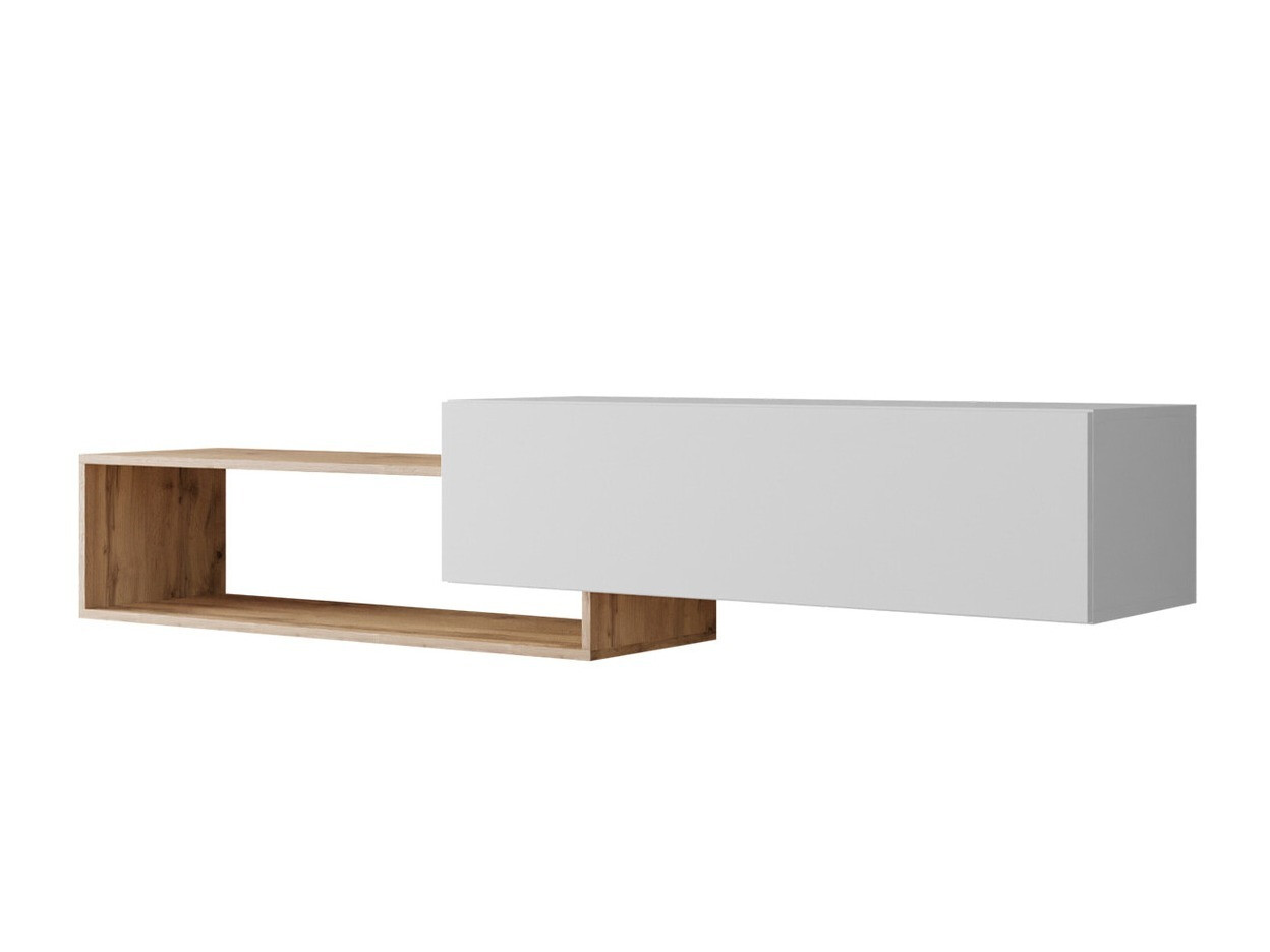 Móvel de TV Pinos (Branco + Carvalho wotan)