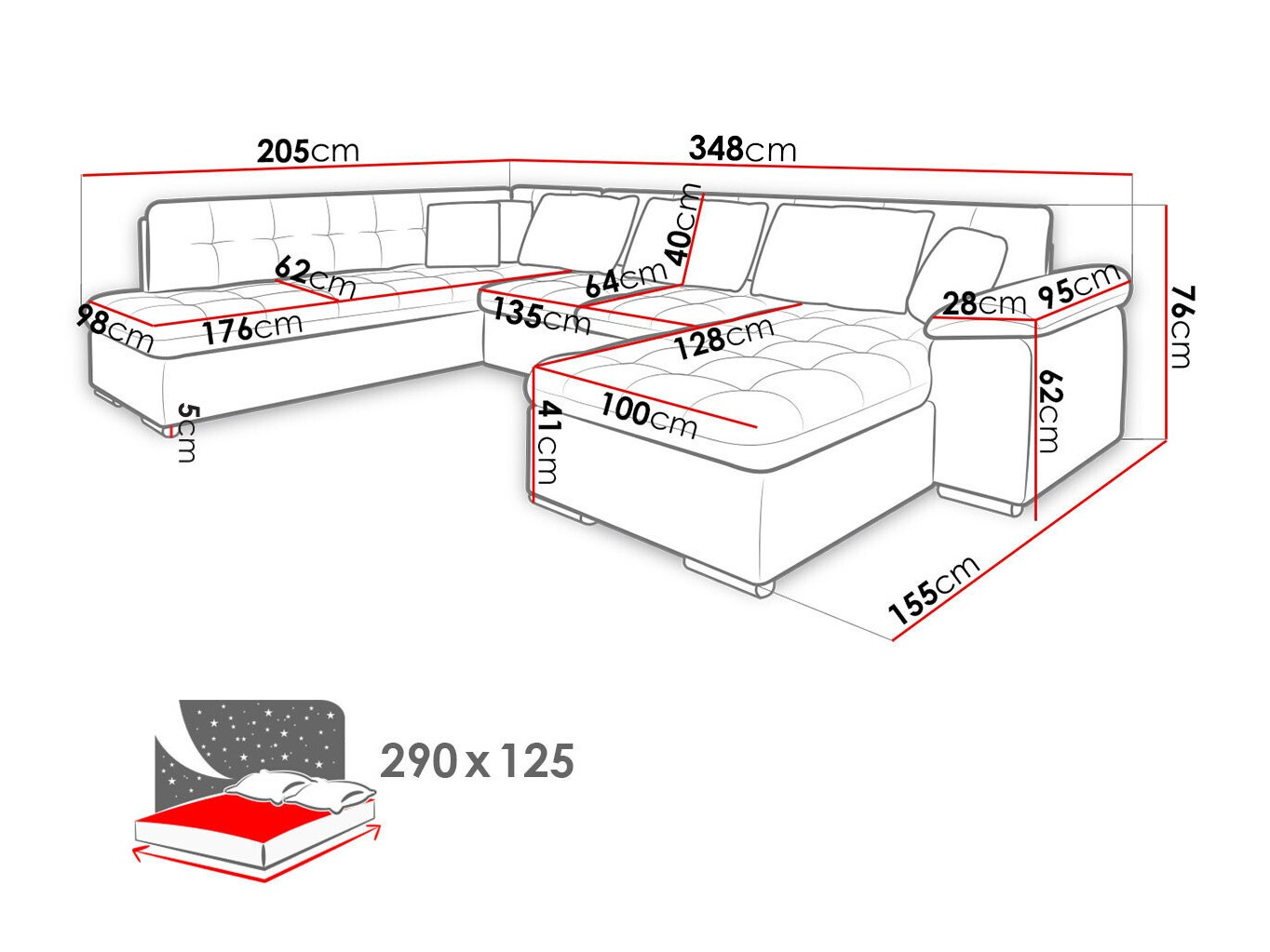 Sofá de canto Comfivo Gemma VI (Horton 204.10)