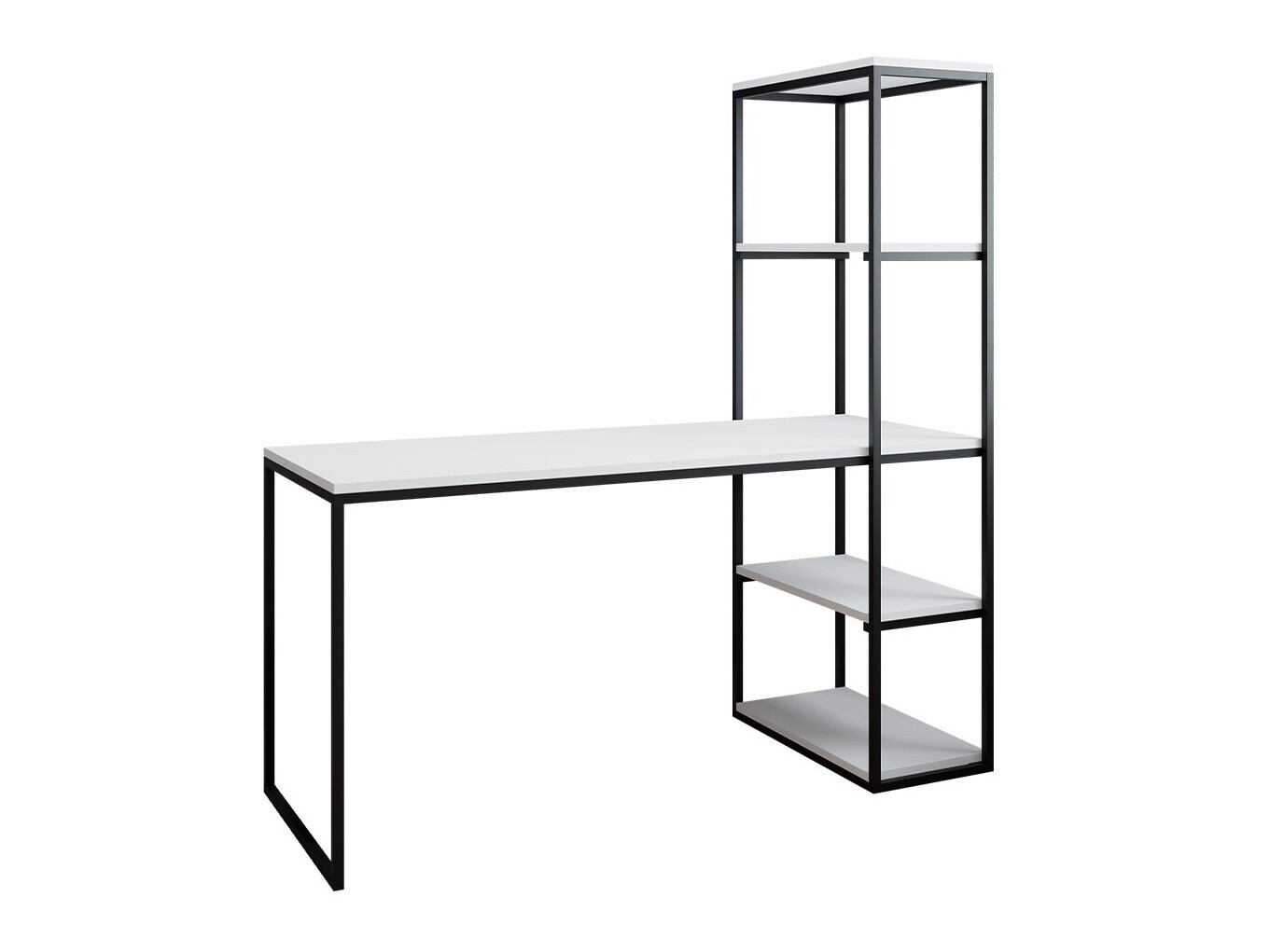 Mesa de escritório Oswego 107 (Branco + Preto)