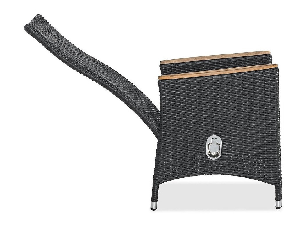 Conjunto de mesa e cadeiras Comfort Garden 1583 (Preto + Cinzento)