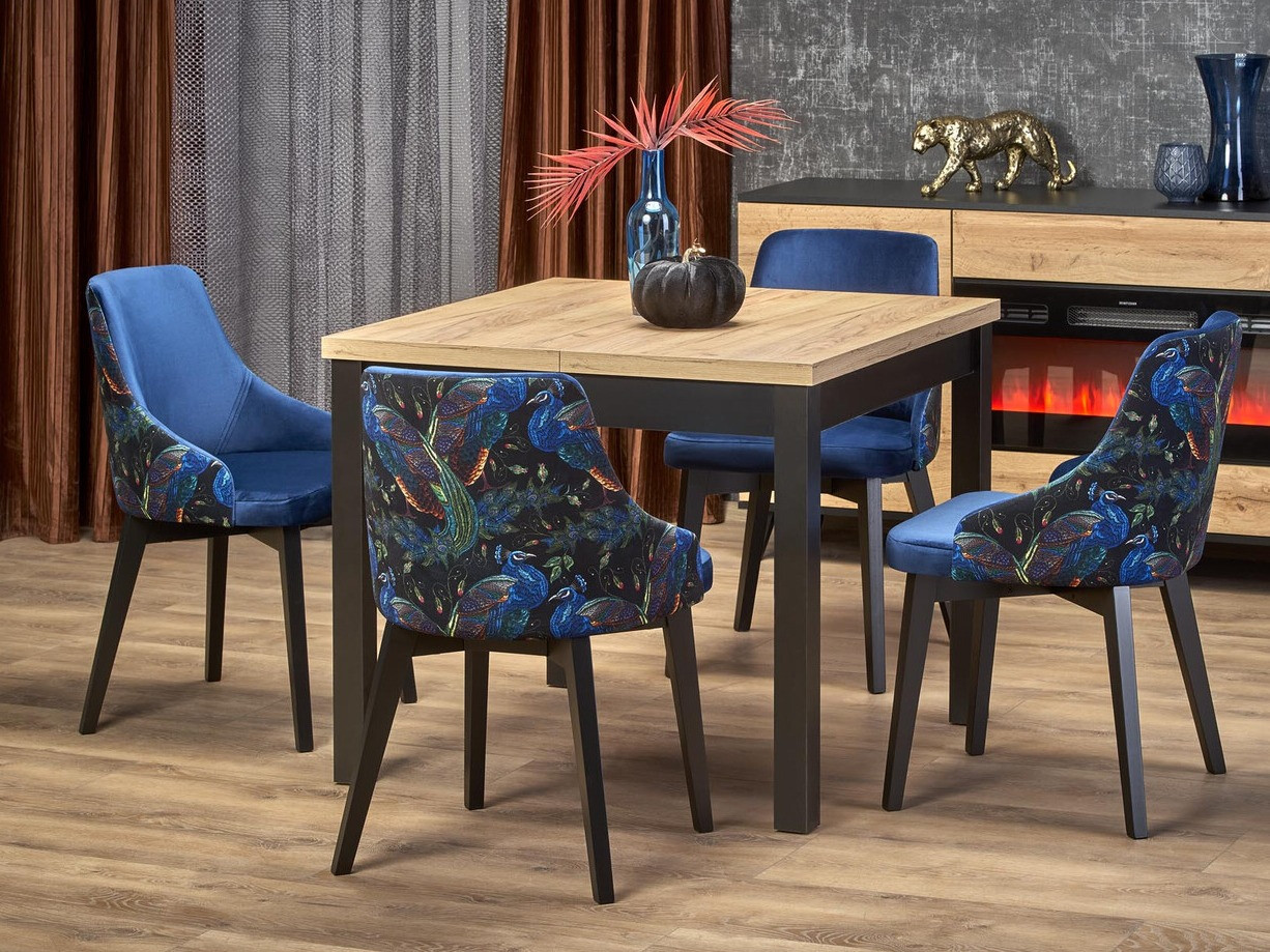 Mesa Houston 1562 (Preto + Carvalho Craft)