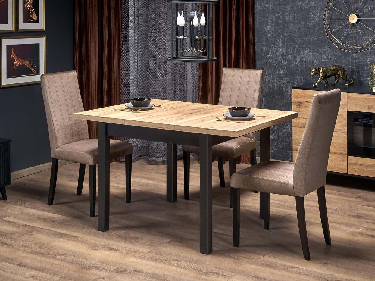 Mesa Houston 1562 (Preto + Carvalho Craft)