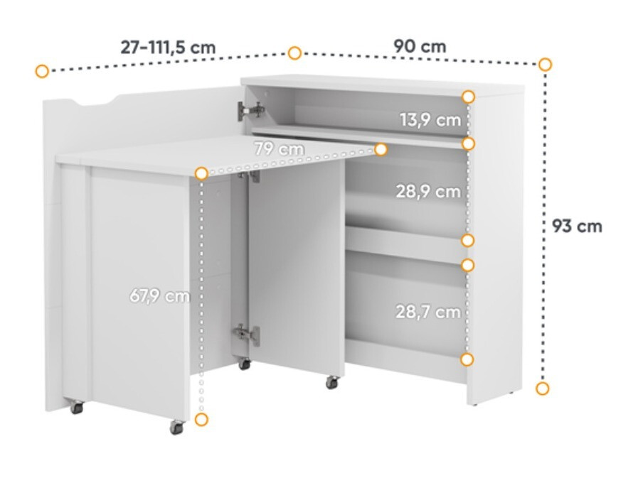 Mesa de escritório para cantos Concept Pro Lenart II (Cinzento)