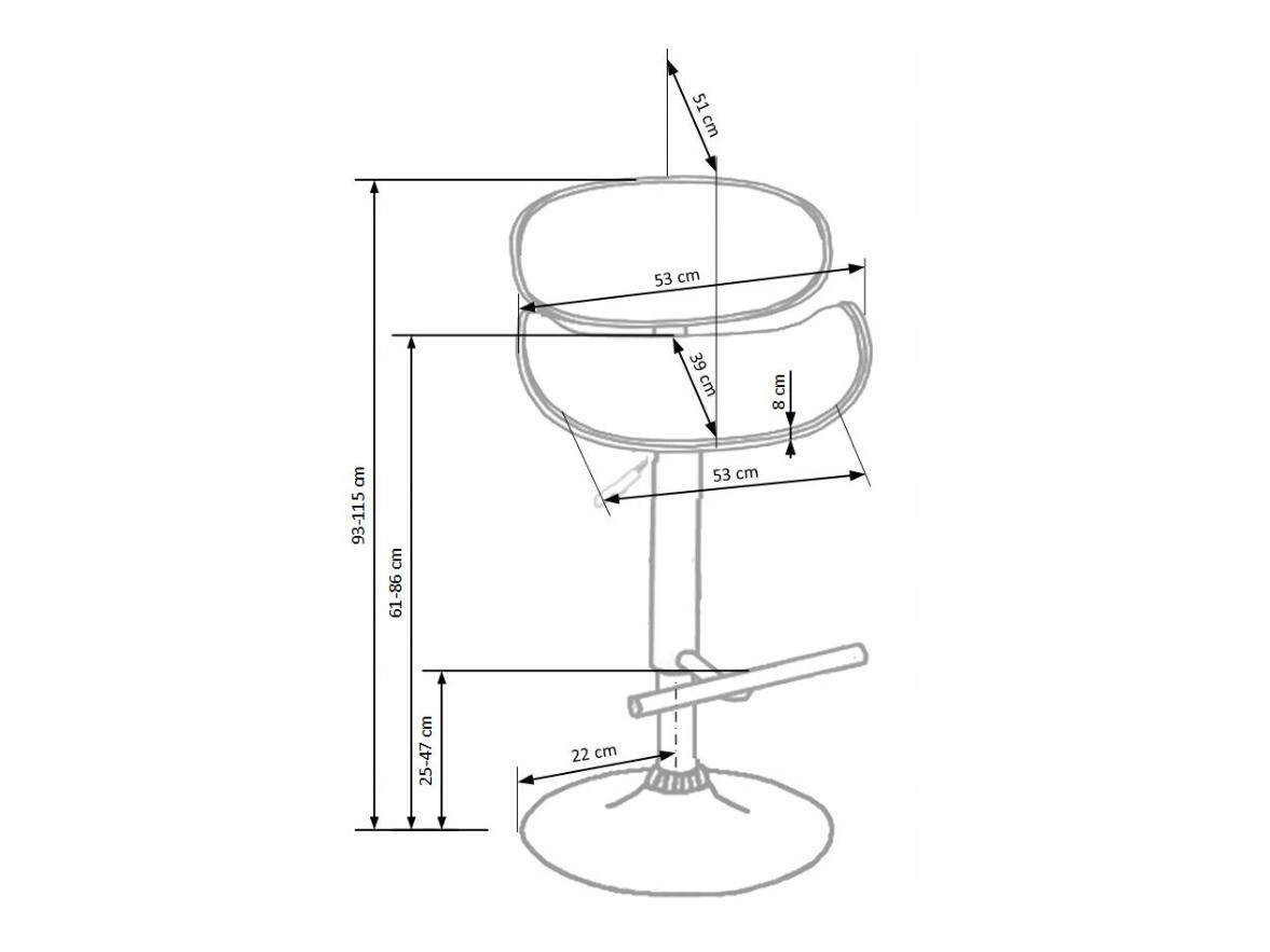 Banco de bar Houston 517 (Noz + Creme + Prateado)