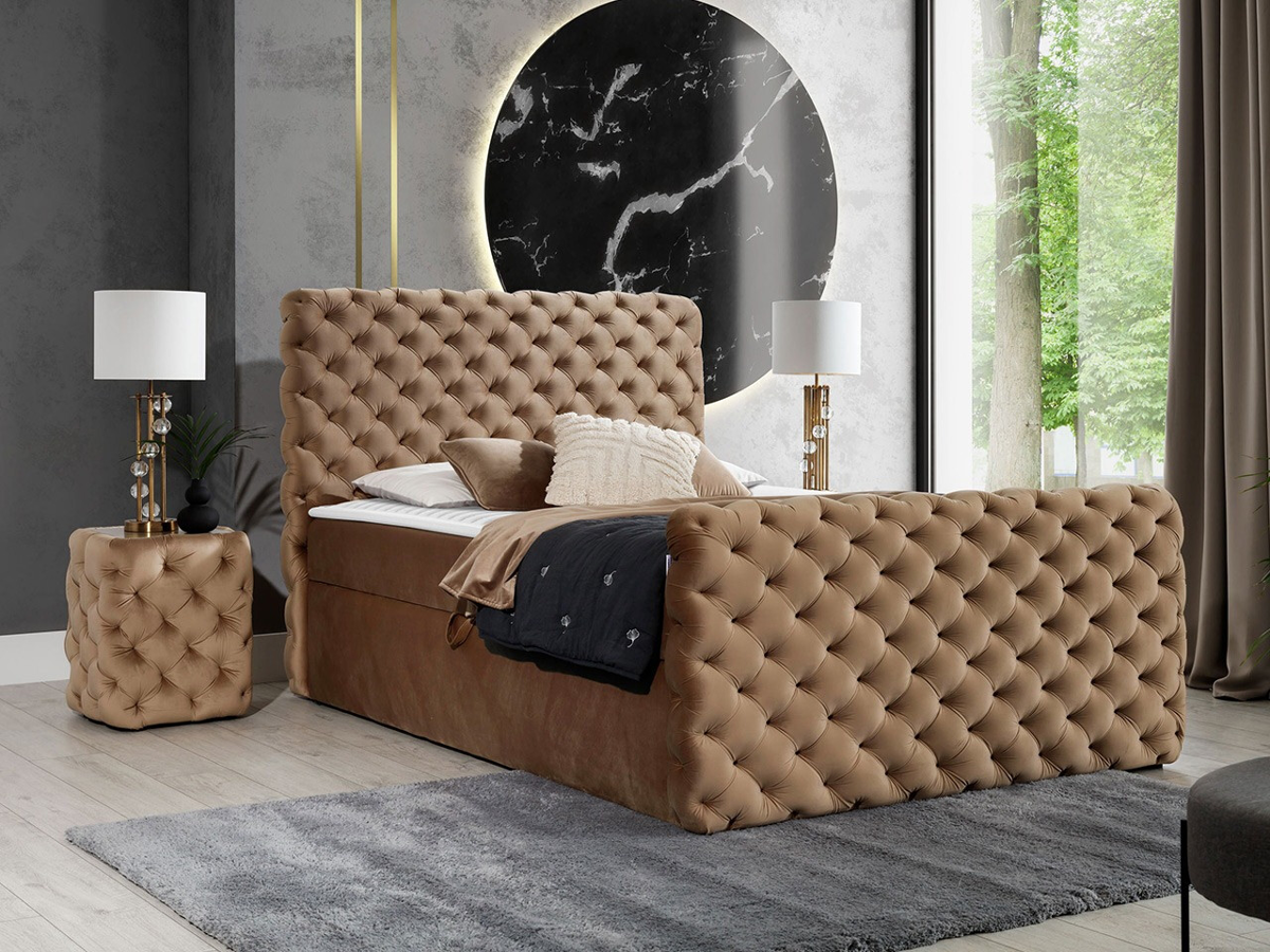 Cama continental Baltimore 186 (Velluto 30)