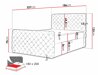 Cama continental Baltimore 186 (Velluto 20)