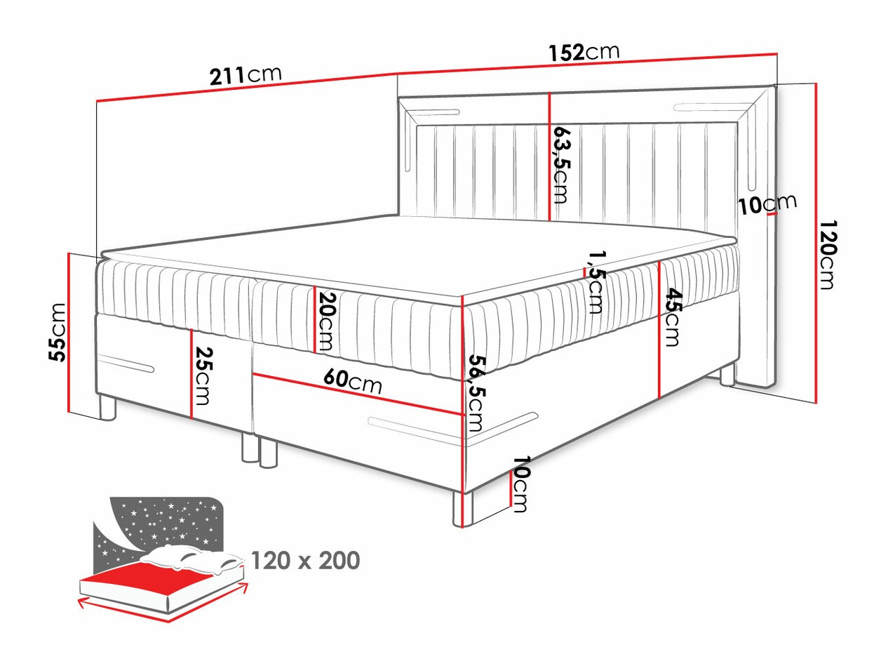 Cama continental Baltimore 188 (Fresh 1)