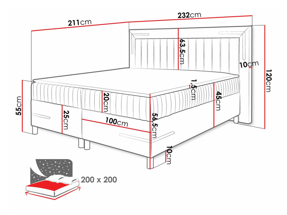 Cama continental Baltimore 188 (Fresh 37)