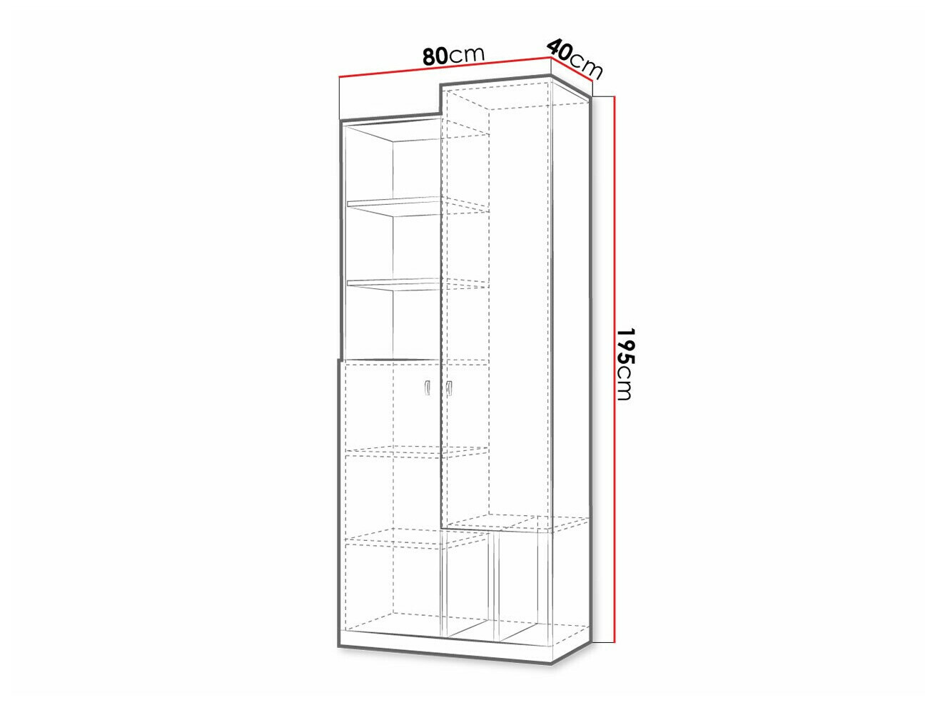 Estante Omaha F116 (Grafite + Cinzento)