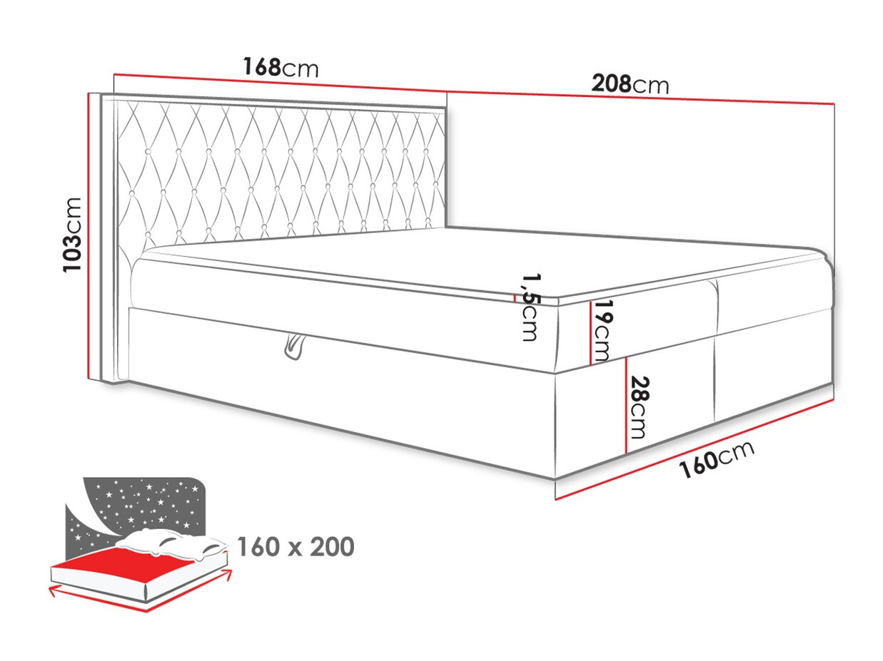 Cama continental Baltimore 190 (Faro 14)