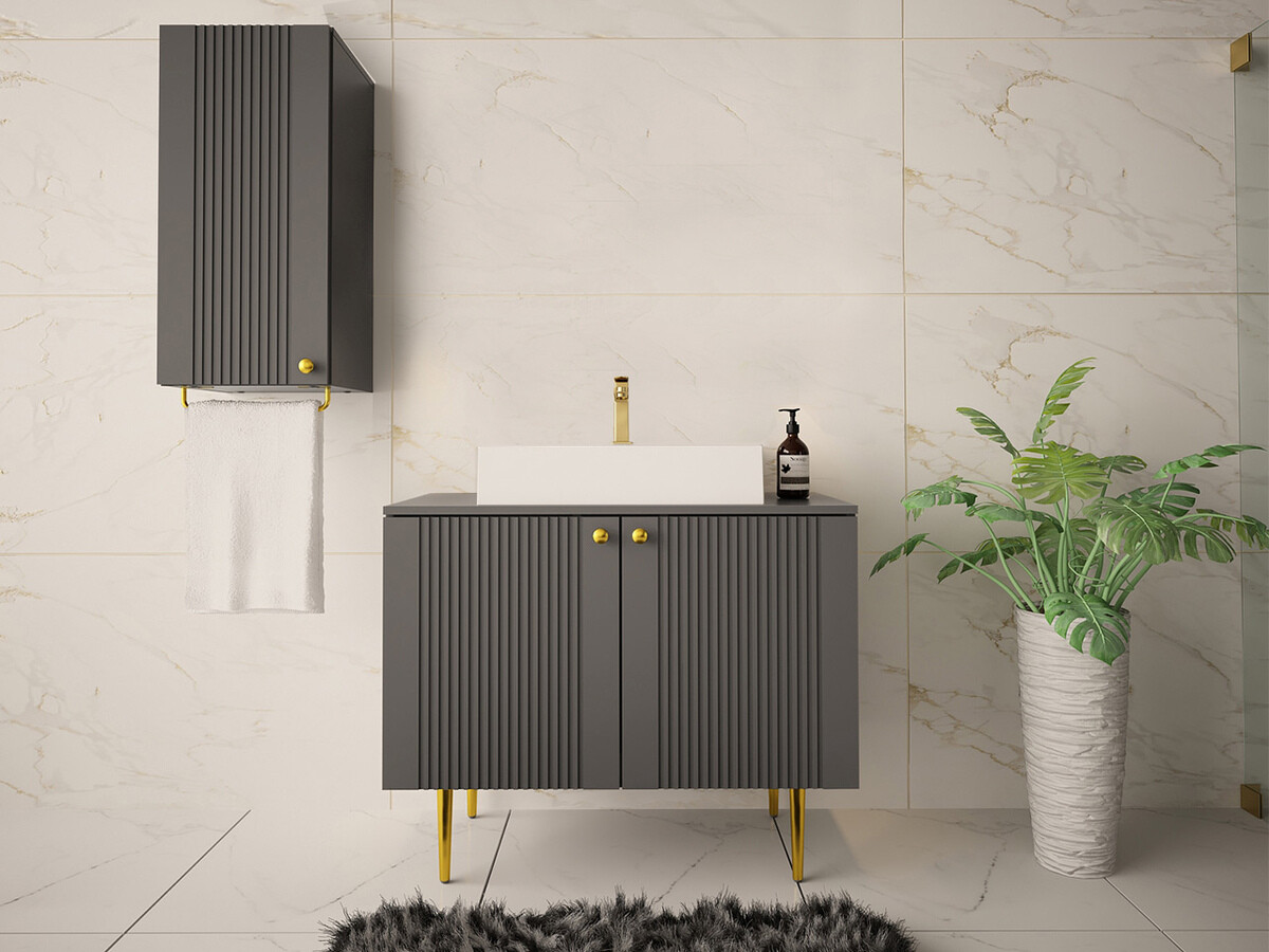 Conjunto para casa de banho Merced P106 (Cinzento)