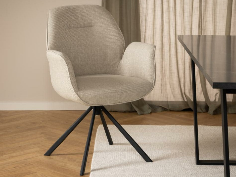 Cadeira Norsica 392 (Bege + Preto)