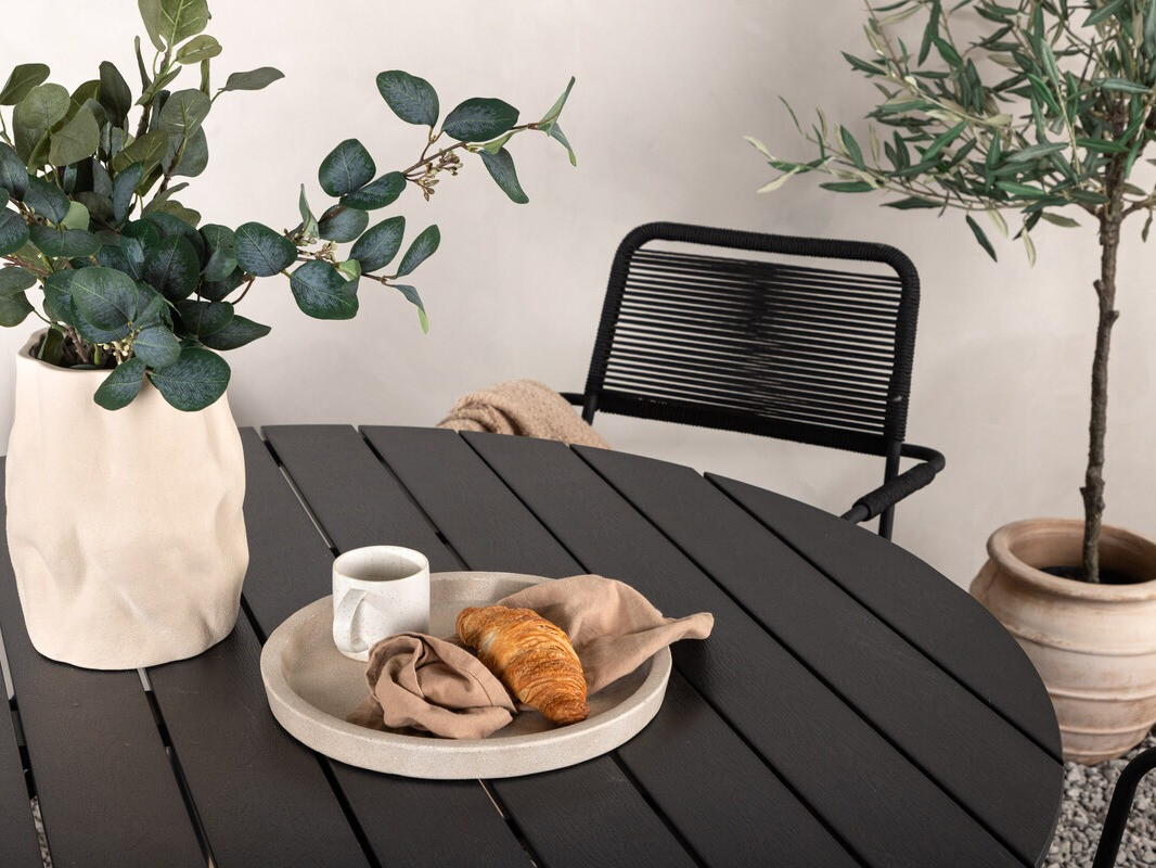 Conjunto de mesa e cadeiras Dallas 3924 (Preto)