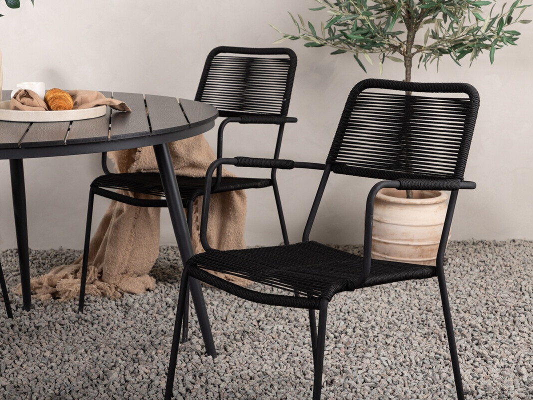 Conjunto de mesa e cadeiras Dallas 3924 (Preto)