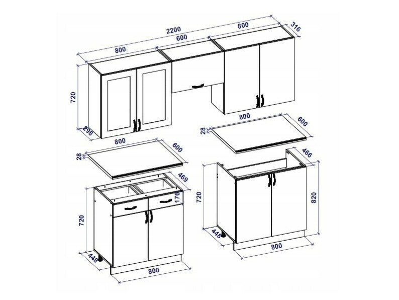 Conjunto para cozinha Houston Lumen I