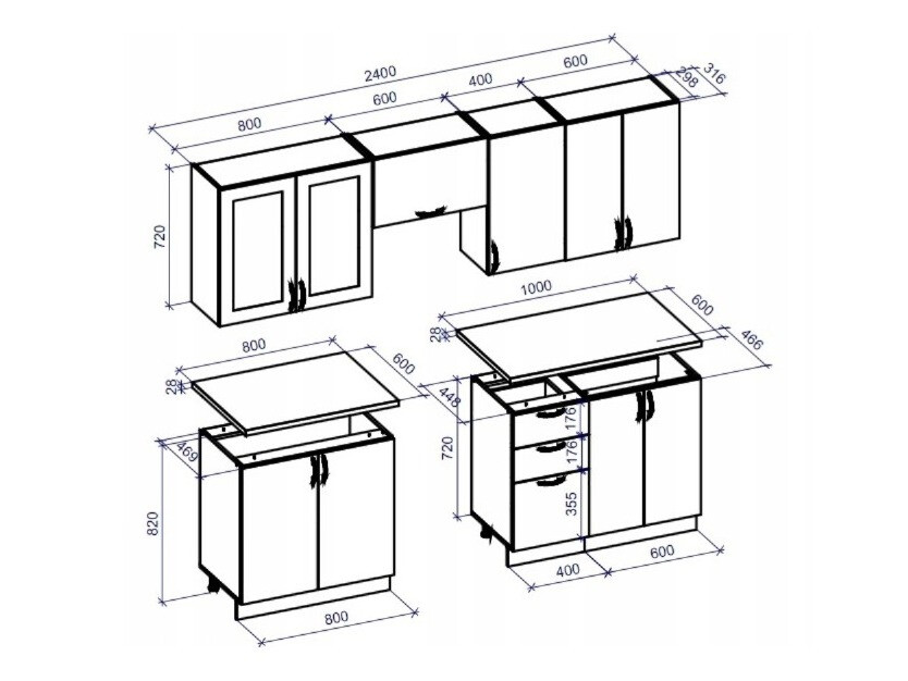 Conjunto para cozinha Houston Lumen II