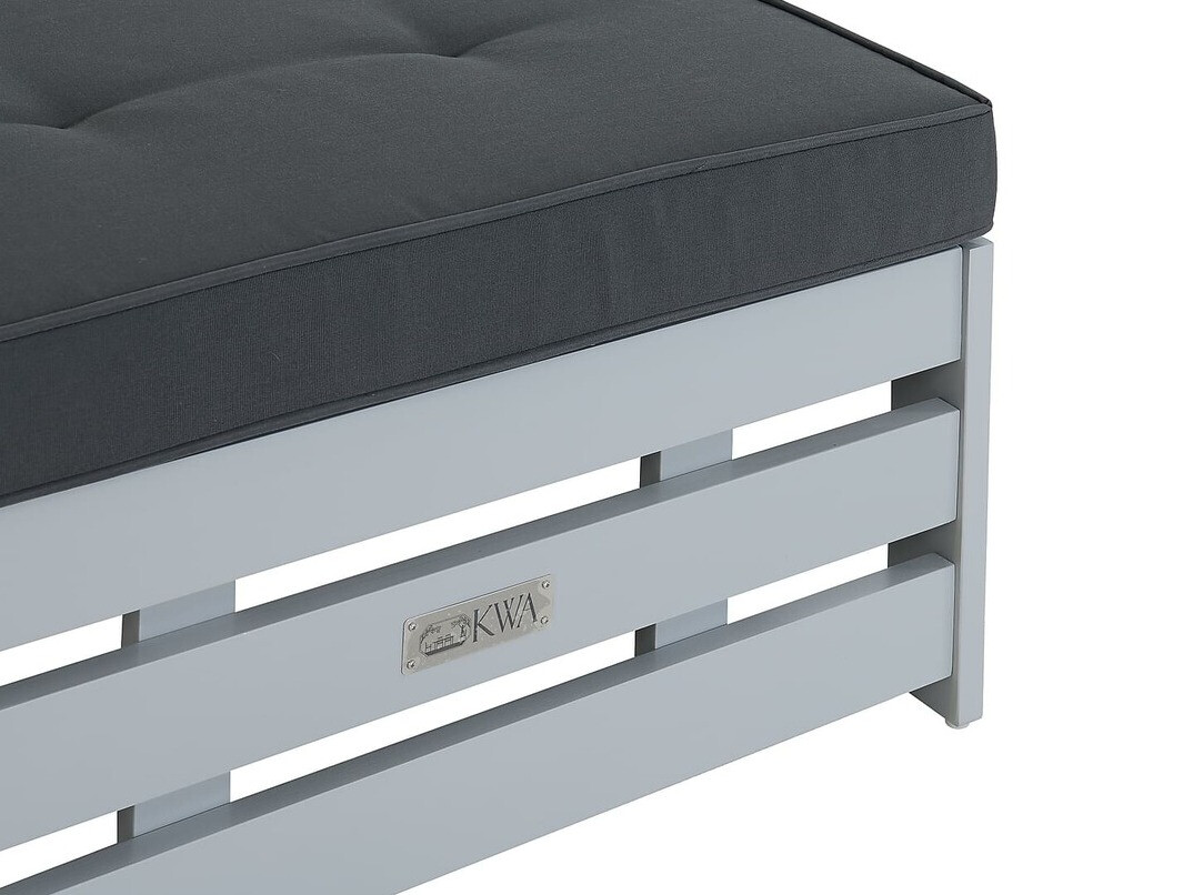 Pufe para o exterior Riverton 761 (Preto + Cinzento)