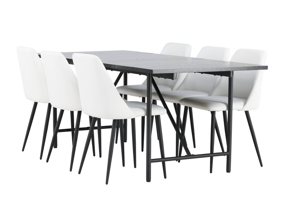 Conjunto para refeições Dallas 3960 (Branco + Preto)