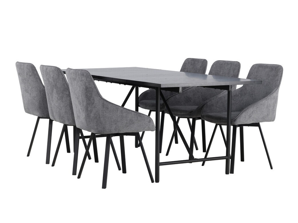 Conjunto para refeições Dallas 3963 (Cinzento + Preto)