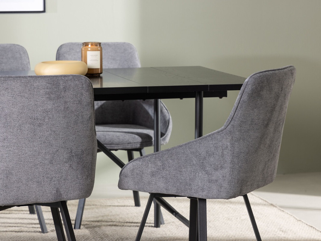 Conjunto para refeições Dallas 3963 (Cinzento + Preto)