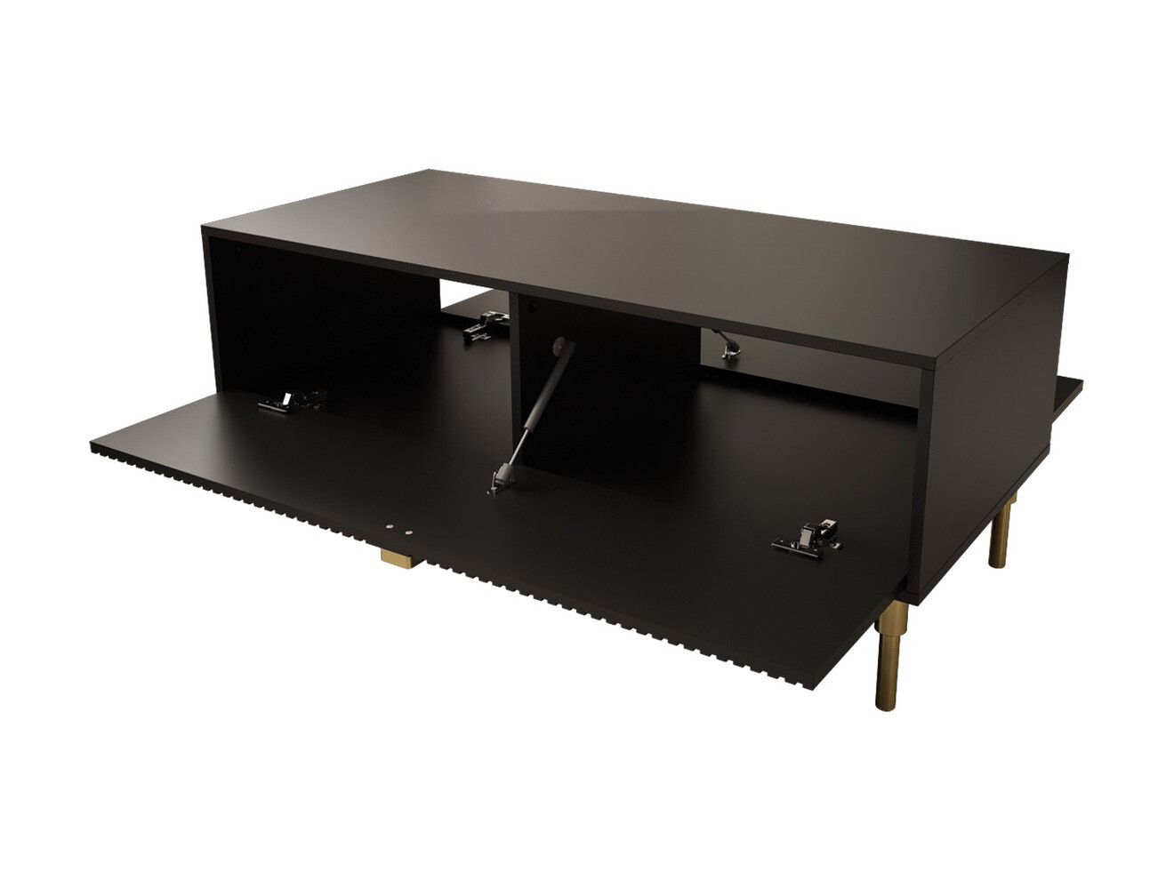 Conjunto para sala de estar Merced 123 (Preto + Dourado)