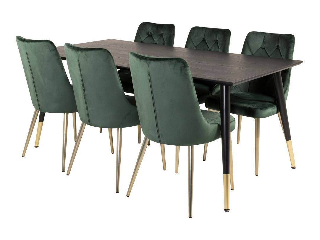 Conjunto para refeições Dallas 1256 (Verde + Dourado)