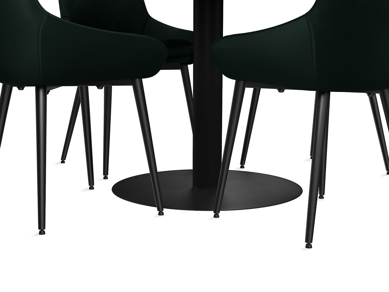 Conjunto para refeições Chicago 1922 (Marmore branco + Preto)