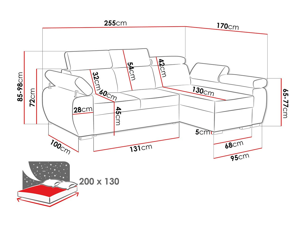 Sofá de canto Columbus 192 (Poso 14)