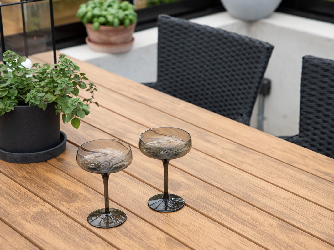 Conjunto de mesa e cadeiras Dallas 4034 (Preto + Cinzento)