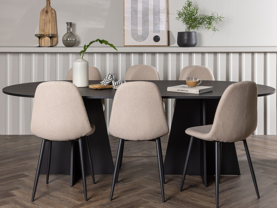 Conjunto para refeições Dallas 4033 (Bege + Preto)