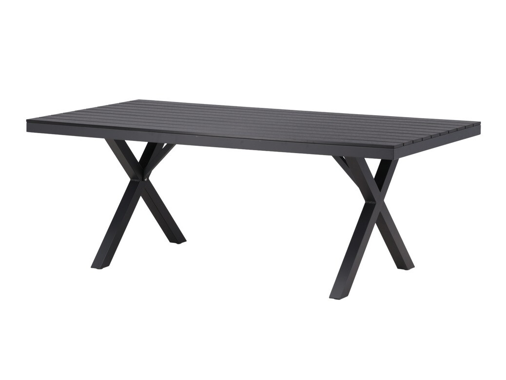 Conjunto de mesa e cadeiras Dallas 4038 (Cinzento escuro + Preto)