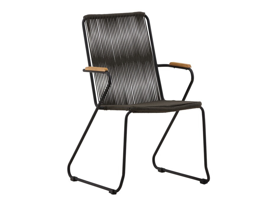 Conjunto de mesa e cadeiras Dallas 4038 (Cinzento escuro + Preto)