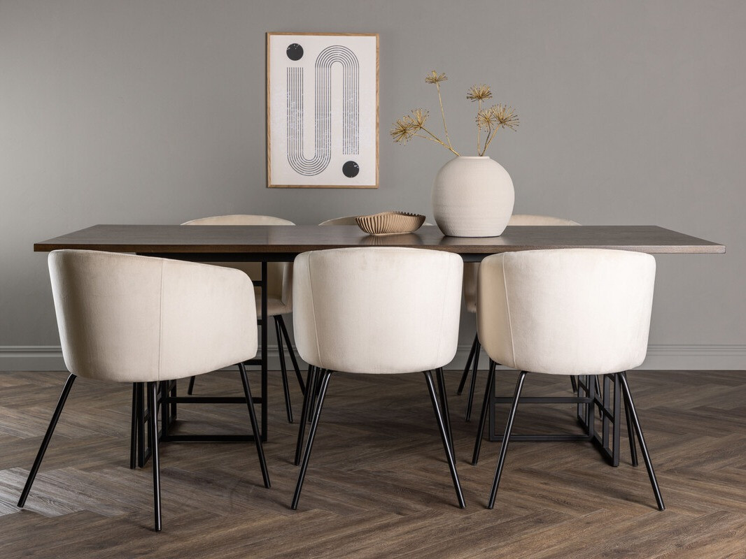 Conjunto para refeições Dallas 4041 (Castanho + Preto)