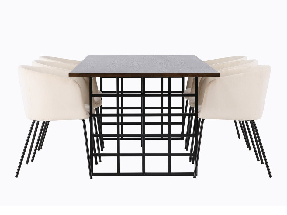 Conjunto para refeições Dallas 4041 (Castanho + Preto)