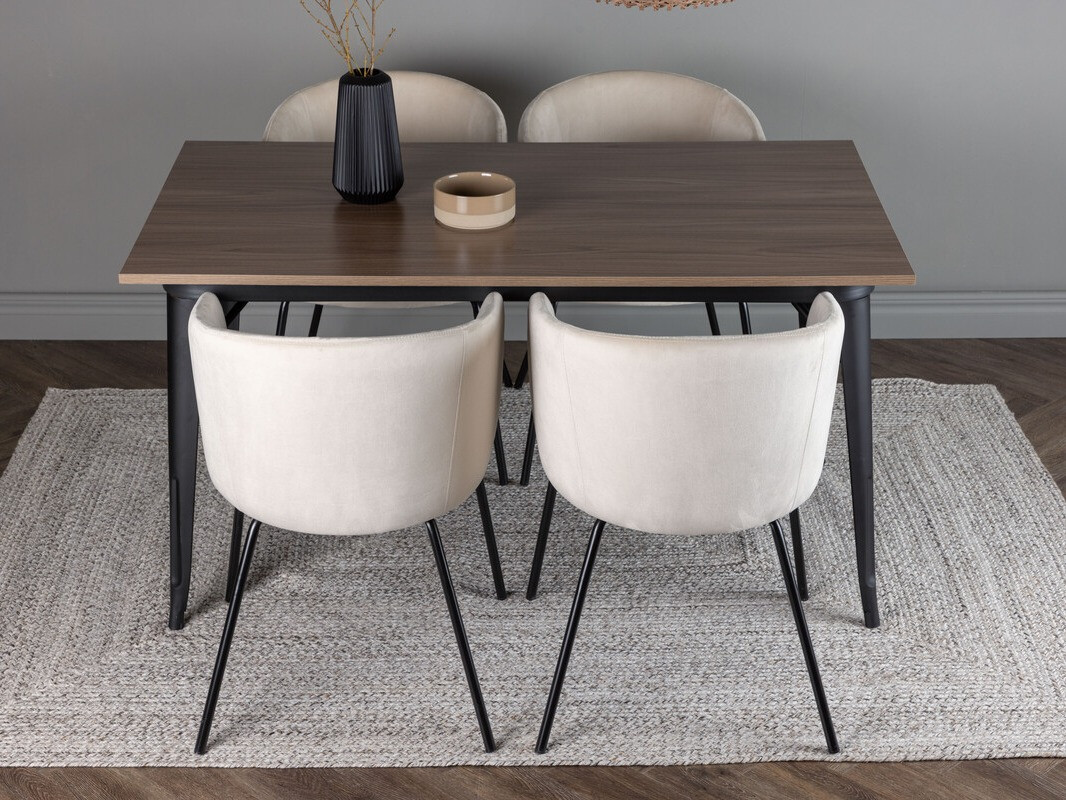 Conjunto para refeições Dallas 4044 (Creme + Preto)