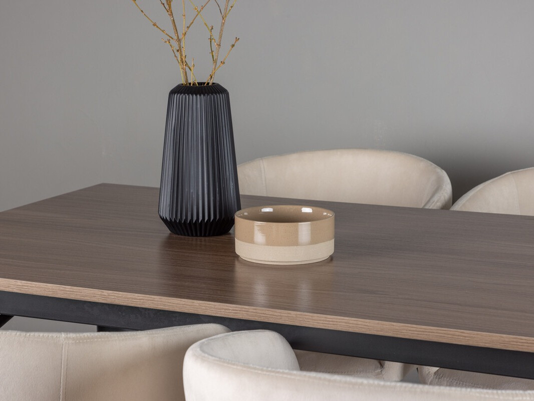 Conjunto para refeições Dallas 4044 (Creme + Preto)