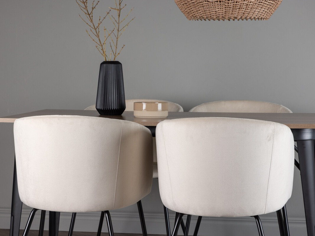 Conjunto para refeições Dallas 4044 (Creme + Preto)