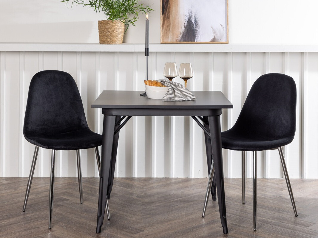 Conjunto para refeições Dallas 4051 (Preto + Prateado)