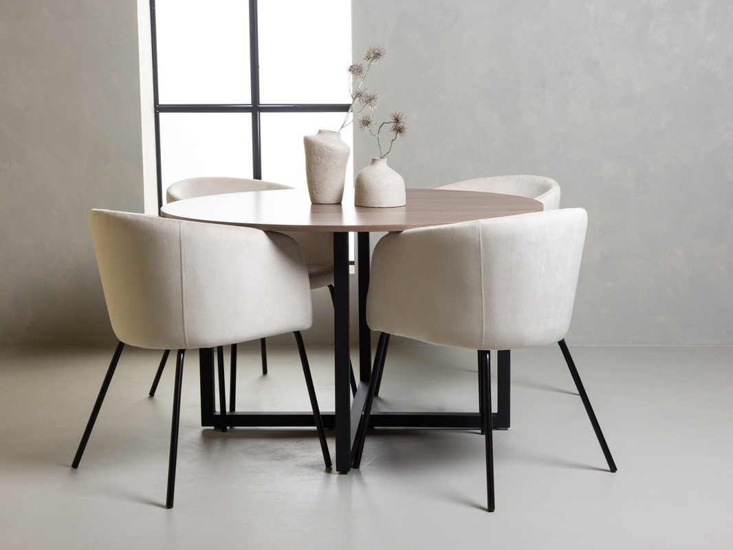 Conjunto para refeições Dallas 4052 (Creme + Preto)