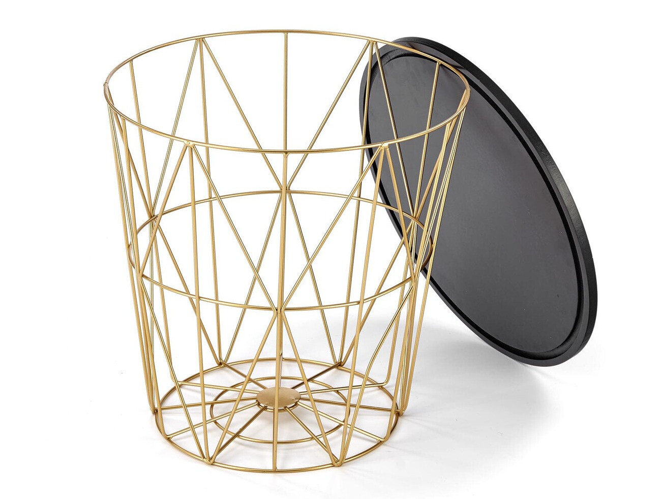 Mesa de centro Houston 1454 (Dourado + Mármore preto)