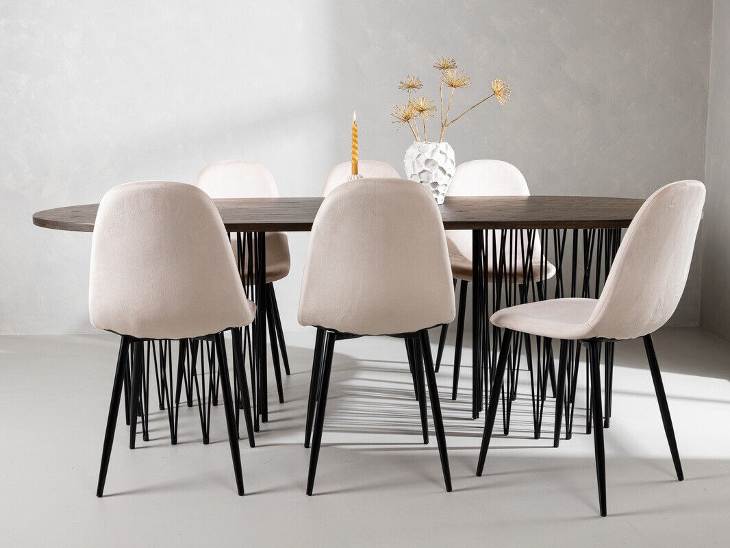 Conjunto para refeições Dallas 4062 (Bege + Preto)