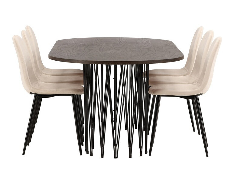 Conjunto para refeições Dallas 4062 (Bege + Preto)