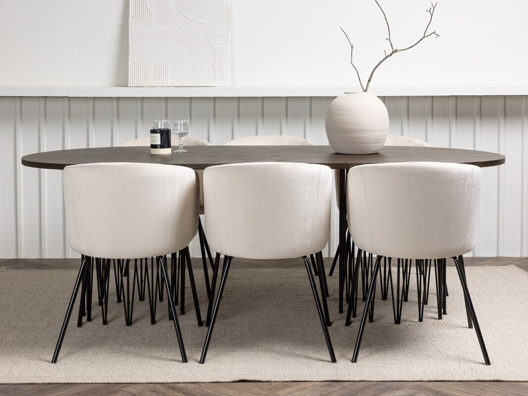 Conjunto para refeições Dallas 4063 (Creme + Preto)