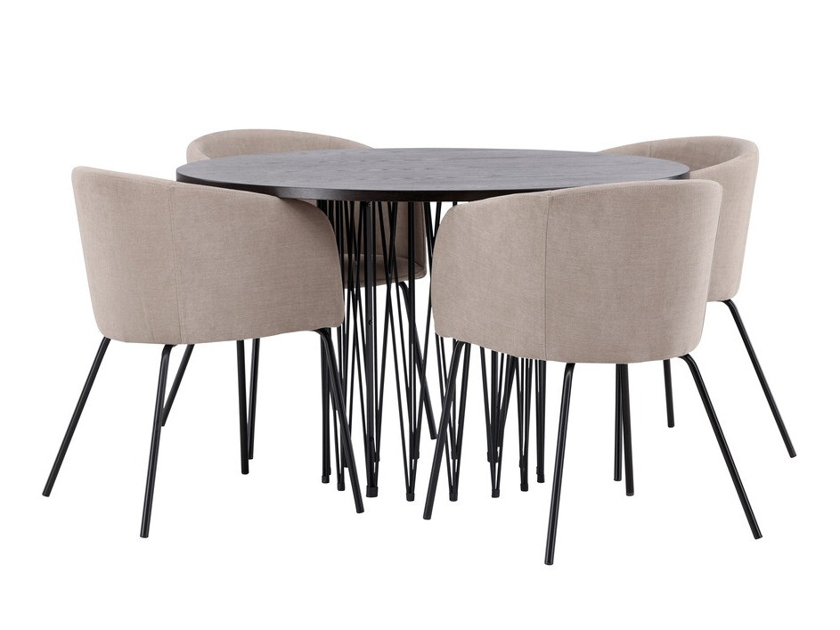 Conjunto para refeições Dallas 4068 (Bege + Preto)