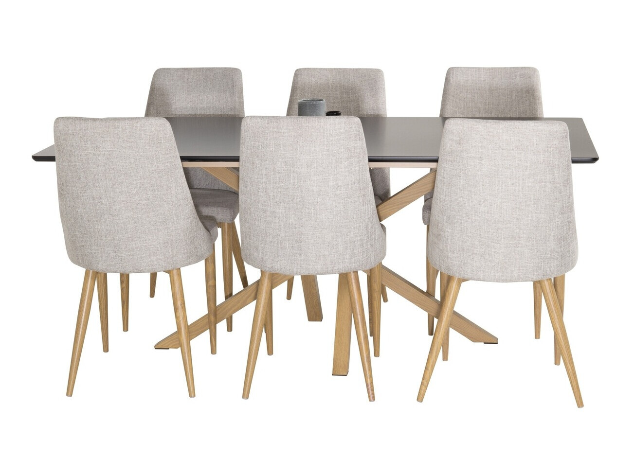 Conjunto para refeições Dallas 4070 (Preto + Carvalho)